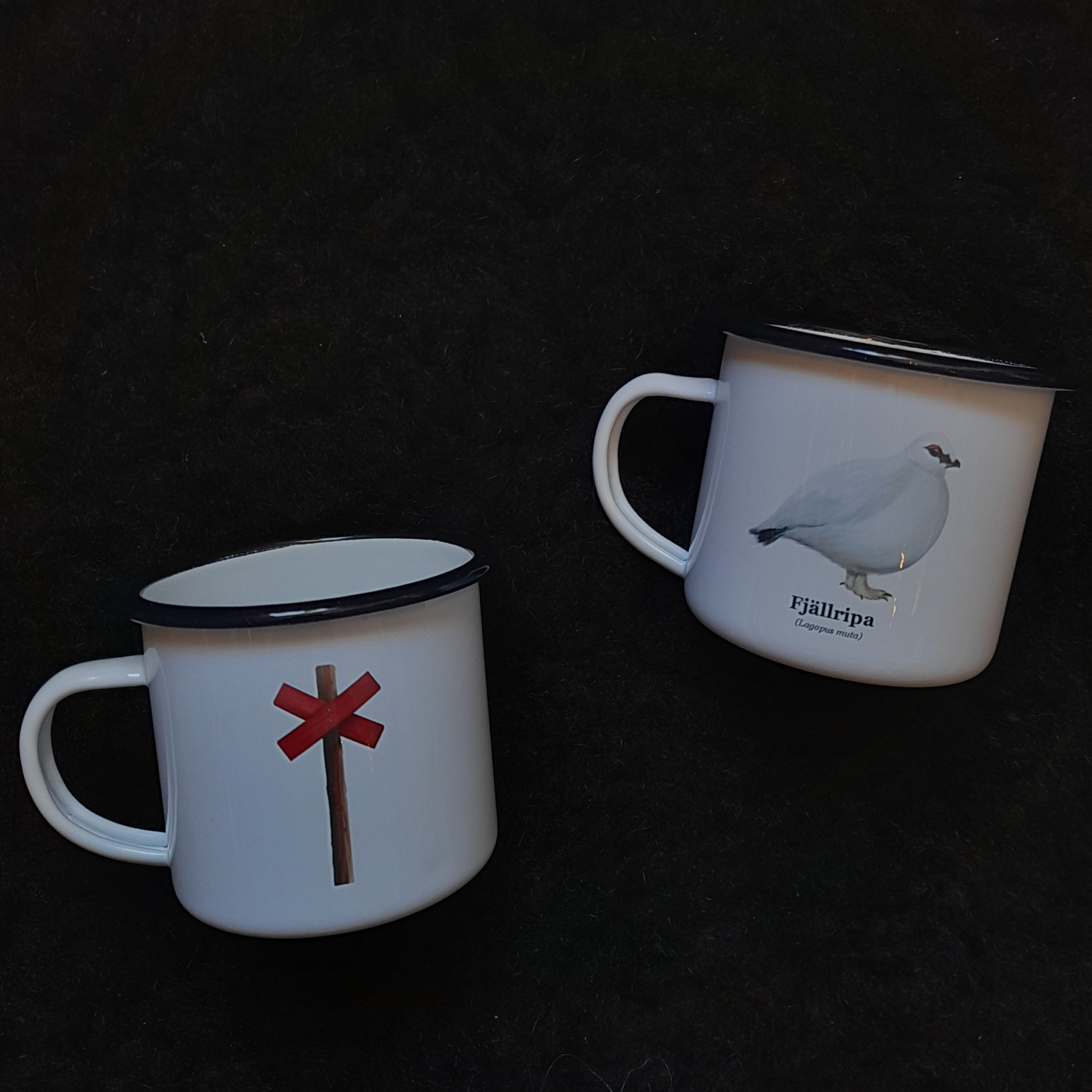 Mugg med ledkryss eller ripa